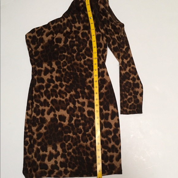 Arden B One Shoulder leopard print mini dress Sexy - Picture 8 of 9